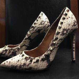 Steve Madden Studded Snakeskin Heels